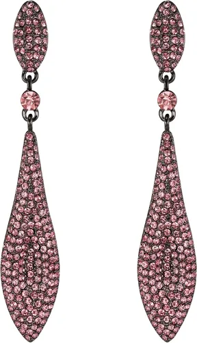Vista 8 de EVER FAITH Pendientes colgantes de cristal austriaco para boda y baile de graduación, joyería con doble gota de agua para fiestas nupciales con 1