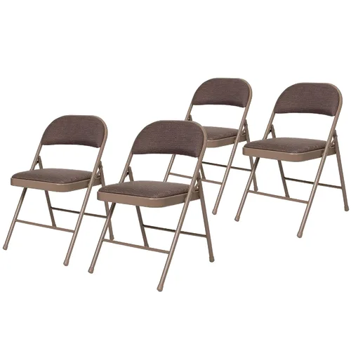 Vista 14 de OEF Furnishings OEF970 Series - Sillas plegables acolchadas de tela de alta calidad, asiento y respaldo acolchados cómodos para salas