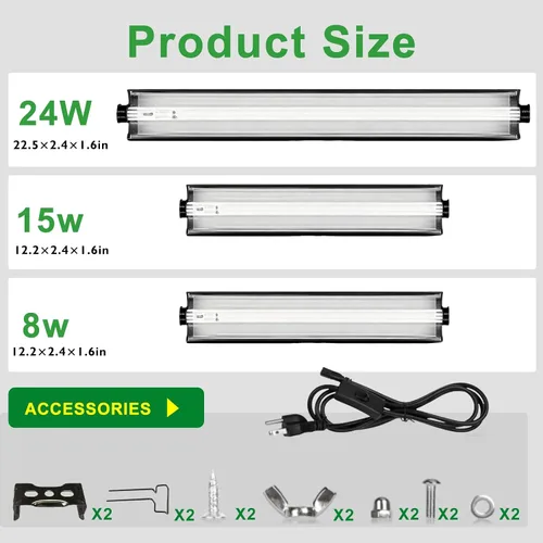 Vista 2 de Kit de iluminación T5 HO UVB, campana de terrario de 8 W con reflector curvado desmontable, lámpara Desert 10.0 UVB T5 (8 vatios)