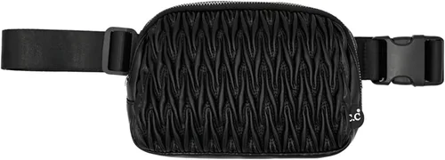 Vista 14 de C.C Bolsa de cintura para mujeres – Riñonera acolchada cruzada para el cuerpo con correa ajustable, idea de regalo de moda, Ajuste regular
