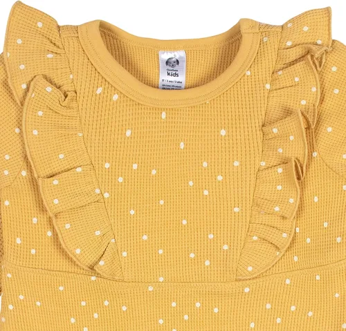 Vista 5 de Gerber Vestido de manga larga con detalle de volantes para bebé niña