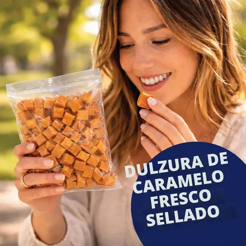 Vista 6 de Caramelos de caramelo envueltos individualmente, bolsa a granel de 1 libra (aproximadamente 75 piezas) – Caramelo masticable clásico suave