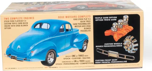Vista 4 de AMT 1940 Ford Coupe 1:25 Kit de modelo a escala 1:25