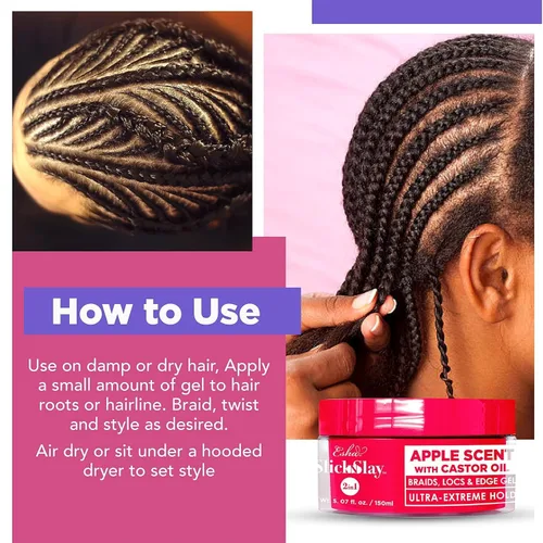 Vista 6 de Esha Slick N Slay Gel para Trenzado (17 Oz., MELÓN)