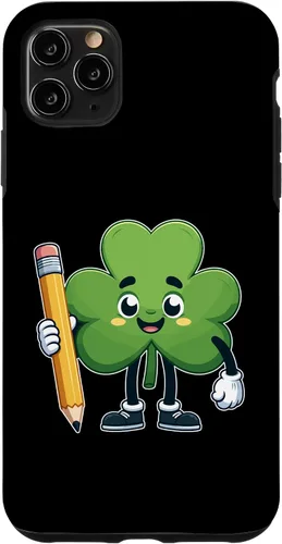 Vista 11 de Funda para iPhone 14 Pro Max Cute St Patrick Day Shamrock Lucky Teacher Saint Pattys Kids