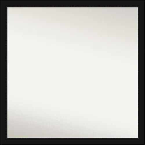 Vista 301 de Amanti Art Espejo de baño negro para sobre fregadero, 22 x 22 pulgadas, espejo de tocador cuadrado estrecho negro Avon, marco de madera casual