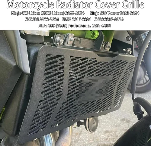 Vista 2 de Z650 Ninja 650 - Rejilla de radiador de motocicleta compatible con Z650 2017-2025 Z650 Urban 2017-2024 Z650RS Ninja 650 Ninja 650 Performance
