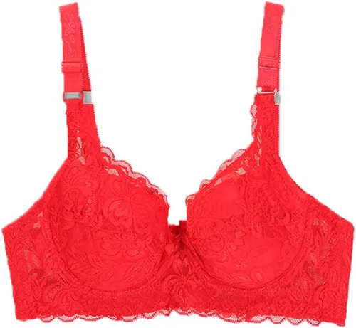 Vista 3 de uxcell Brasier de copa completa para mujer, transpirable, cómodo, con encaje floral, cobertura completa, no acolchado, con aros