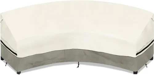 Vista 19 de okcool Funda modular para exteriores, fundas para muebles de patio en forma de L para muebles seccionales de 6 plazas, 85 pulgadas de largo x 32
