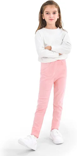 Vista 6 de Resinta Paquete de 6 leggings de algodón para niñas, con cintura elástica, elásticos, de longitud completa, suaves, sin pies