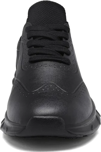 Vista 6 de Zapatos de trabajo antideslizantes para hombres y mujeres, tenis antideslizantes informales, cómodos, para caminar, cocinero, cocina, sin cordones