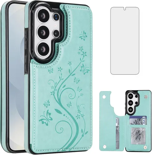 Vista 19 de Asuwish Funda de teléfono para Samsung Galaxy S26 5G con protector de pantalla de vidrio templado y tarjetero con soporte para tarjetero, soporte