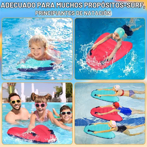 Vista 4 de Leitee 2 tablas inflables de surf con asas, tabla de surf inflable para playa, ligera tabla de surf flotante para niños, para aprender surf, 27.5 x