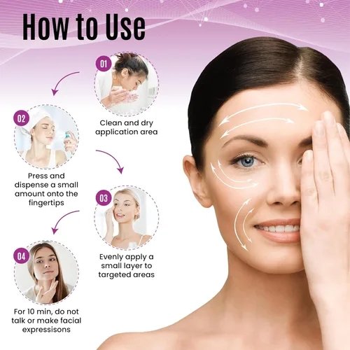 Vista 5 de 60 Second - Crema antiarrugas e instantánea para el cuidado de la piel con infusión de péptidos para cara, cuello y área de los ojos, cremas