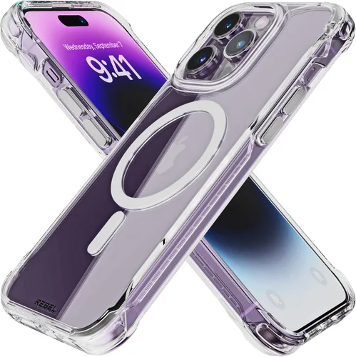 Vista 18 de Phone REBEL - Funda transparente para iPhone 14 Plus [Crystal Series Gen-4] Compatible con MagSafe Resistente, Antiarañazos, Sin Amarilleo