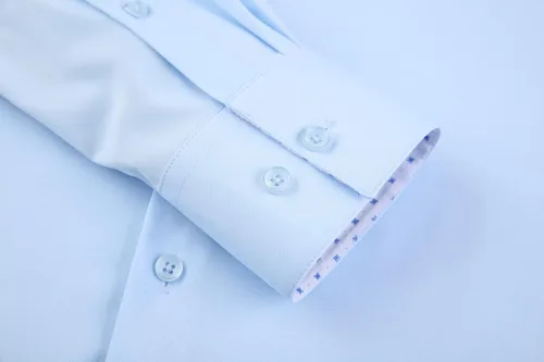 Vista 4 de Alex Vando - Camisas de vestir elásticas de ajuste regular y manga larga, para negocios, para hombres