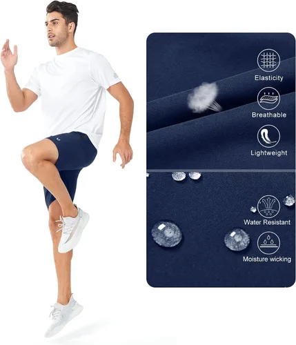 Vista 5 de NORTHYARD Pantalones cortos deportivos ligeros de secado rápido y de 7pulgadas para hombre, para senderismo, deportes, gimnasio, correr