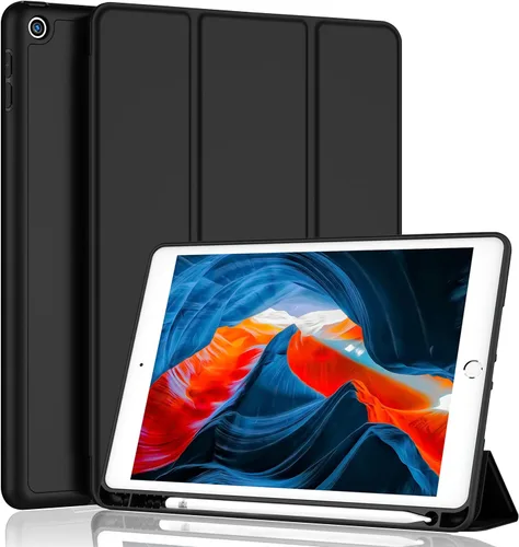 Vista 28 de iMieet - Funda para iPad de 9ª generación 2021/iPad de 8ª generación 2020 de 10.2 pulgadas con soporte para lápices, funda para iPad de 7ª