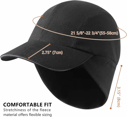 Vista 5 de GADIEMKENSD Sombrero de cola de caballo reflectante de invierno para mujer con calentador de orejas desplegable