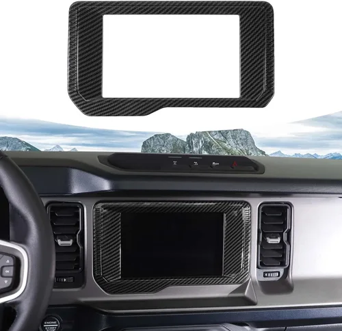 Vista 11 de RAZPOY Cubierta de panel de navegación de consola central compatible con Ford Bronco 2021-2023, azul (solo para pantalla pequeña)