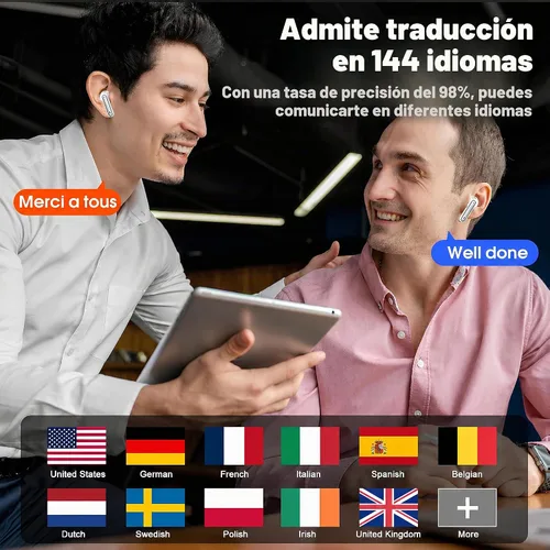 Vista 8 de Auriculares de traducción AI en tiempo real 144 idiomas 0.3s Tiempo