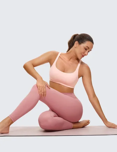 Vista 3 de CRZ YOGA Brasier para deportes de bajo impacto para mujer con tirantes sin varillas acolchado Yoga Bra Tops