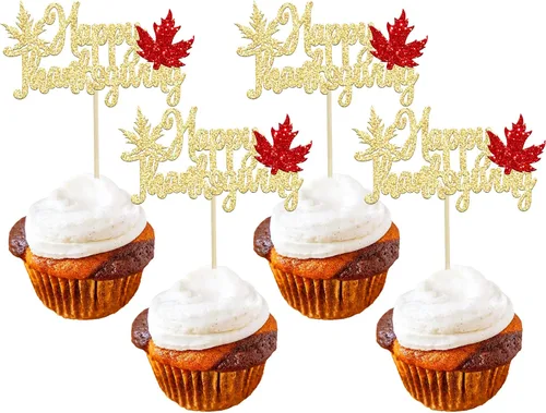Vista 9 de Gyufise 24 decoraciones para cupcakes de otoño con texto en inglés "Miss to Mrs Cupcake Topper Champage Gold Fall Pumpkin Bride Shower Cake Toppers