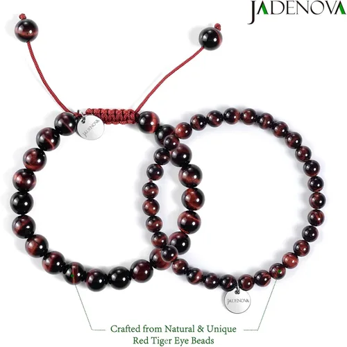 Vista 2 de JADENOVA - Brazalete de piedras de yoga para parejas
