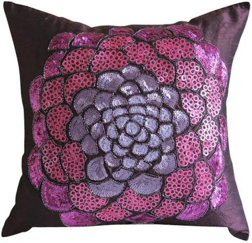 Vista 16 de The HomeCentric Funda de almohada personalizada, fundas de almohada moradas, fundas de cojín florales modernas, fundas de almohada de 12 x 12