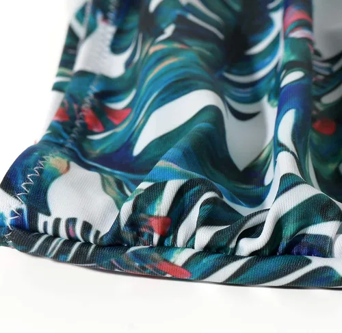 Vista 4 de Avanova - Bikini estilo halter con vuelos para mujer, de cintura alta, trajes de baño de dos piezas