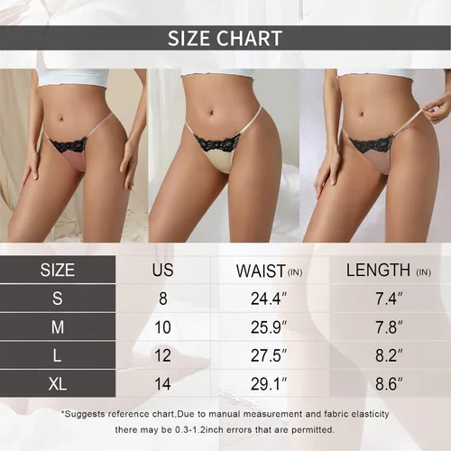 Vista 6 de SHARICCA Sexy Lace G-String Thongs for Women Stretch T-Back Tangas Low Rise Panties Underwear Multiple Pack