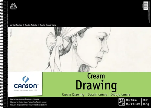 Vista 8 de Canson Artist Series Papel de Dibujo, Crema, Bloc Encuadernado con Espiral, 5.5 x 8.5 pulgadas, 60 hojas (90lb/147g) - Papel de artista para adultos