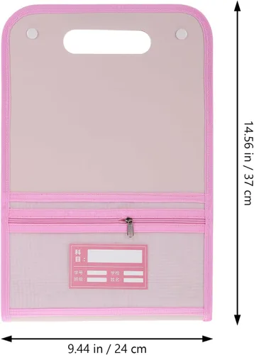 Vista 3 de MAGICLULU Carpetas expansibles con bolsillos, color rosa, plástico, tamaño A4, carta, paquete de 10