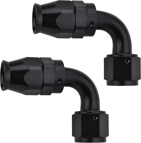 Vista 10 de EVIL ENERGY 3AN PTFE manguera extremo montaje 90 grados negro para manguera de PTFE solamente 2PCS