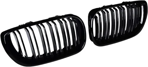 Vista 20 de Izquierda Derecha Rejillas frontales de capó de fibra de carbono compatibles con BMW E46 325Ci 330Ci Coupé Convertible 2003-2006