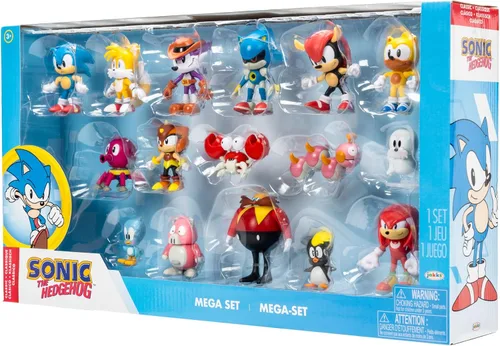 Vista 8 de Sonic The Hedgehog Sonic Super Set 16 Pack Eggman+ Figura [Exclusivo de Amazon] Paquete de 16