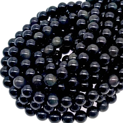 Vista 14 de Cuentas de ágata de pavo real natural de 0.236 in, cuentas redondas lisas de materiales de bricolaje, pulsera, collar, aretes, fabricación de joyas