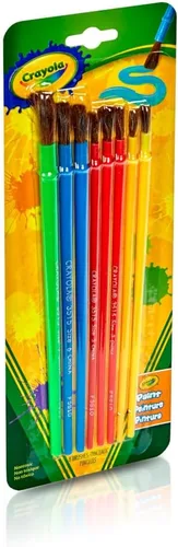 Vista 4 de Crayola Juego de pinceles de pintura para niños (8 quilates), suministros de pintura para niños, varios tamaños, suministros de arte y manualidades