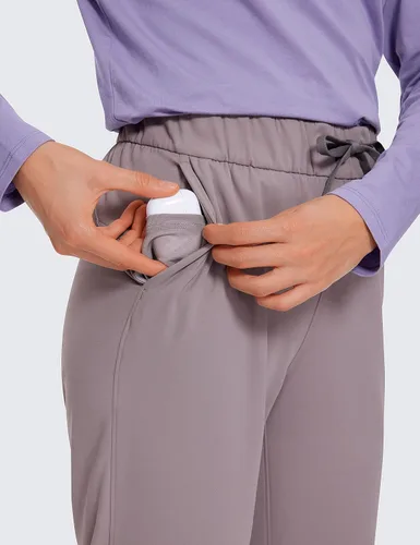 Vista 4 de CRZ YOGA - Pantalones deportivos de golf elásticos en 4 direcciones para mujer, pantalones de trabajo de vestir de 78, con bolsillos, para deportes
