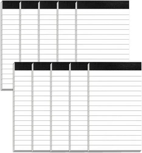 Vista 10 de Paquete de 8 blocs de notas de 4 x 6 pulgadas, mini bloc legal blanco, bloc de notas pequeñas, bloc de notas de papel rayado universitario, blocs