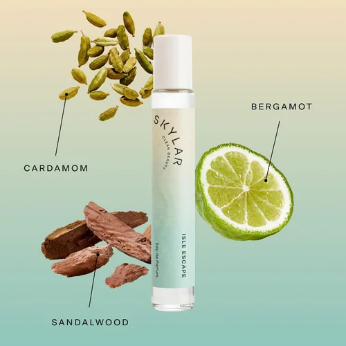 Vista 3 de Skylar - Perfume Isle Escape, Eau de Perfume, hipoalergénico y limpio, para mujeres y hombres, vegano y seguro, fresco, con notas de bergamota