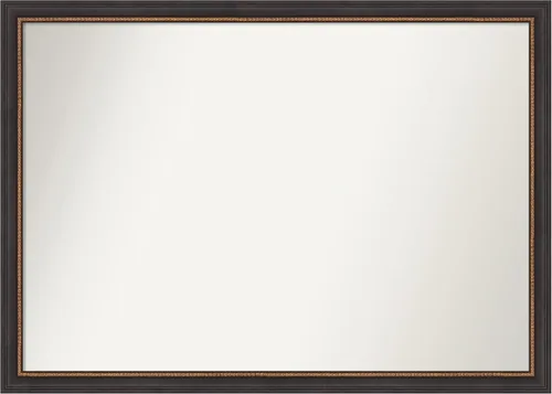 Vista 130 de Amanti Art Espejo de baño negro para sobre el fregadero, 23 x 23 pulgadas, espejo cuadrado negro Ashton, marco de madera tradicional mediano, se