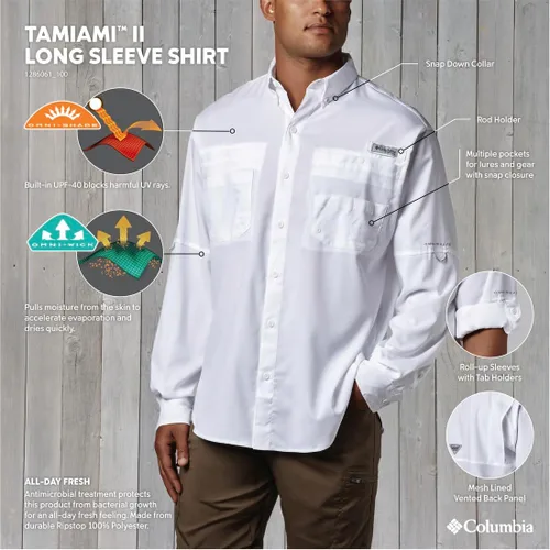 Vista 8 de Columbia Tamiami II - Camisa de manga larga para hombre