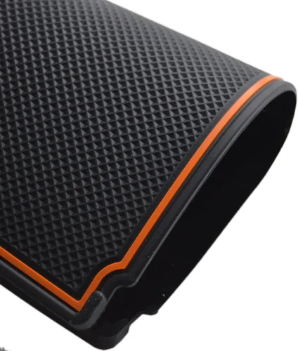 Vista 5 de Alfombrillas de silicona para Subaru Crosstrek Accesorios 2012-2017 Forester 2014-2018 XV Impreza 2012-2016 Interior Dash Pad Liner anaranjado