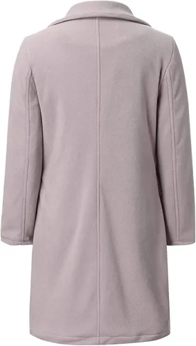 Vista 4 de Vestido tipo blazer para mujer casual manga larga cuello con solapa botones y abrigos de trabajo elásticos