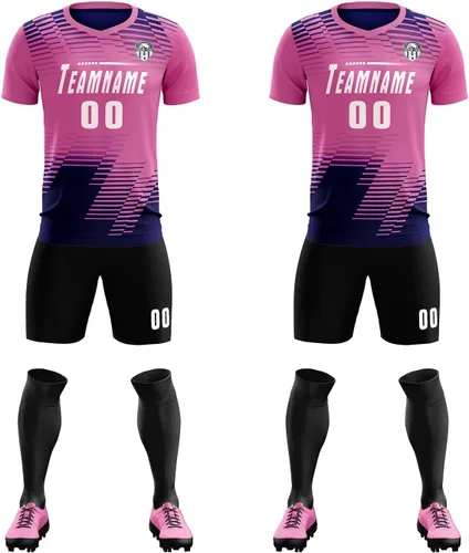 Vista 2 de Camiseta de fútbol personalizada con logotipo de cualquier nombre, camiseta de fútbol personalizada para hombres, mujeres y jóvenes
