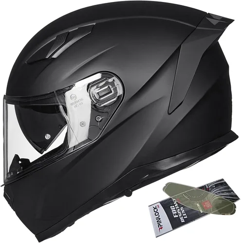 Vista 12 de ILM Cascos para moto de nieve y motocicleta con cara completa, película antiempañante Pinlock para hombres y mujeres, con visera térmica opcional