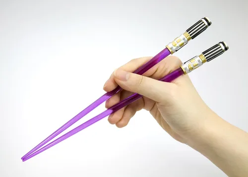 Vista 2 de Palillos de sable láser morado Star Wars Mace Windu