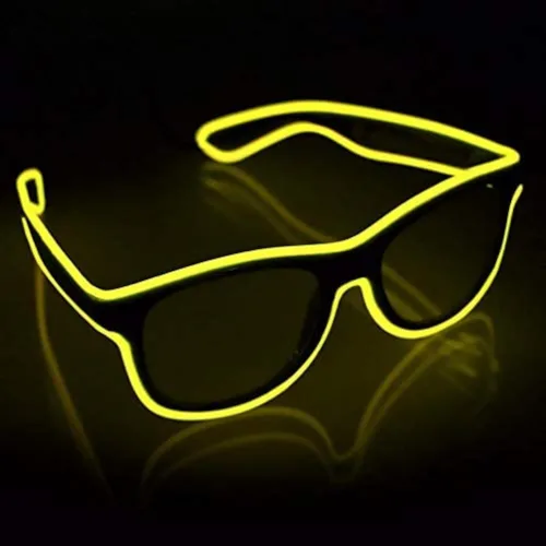 Vista 12 de YouRfocus Gafas inalámbricas con luz LED que brillan en la oscuridad para fiestas rave, EDM (azul)
