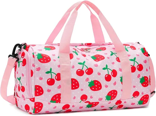 Vista 9 de BTOOP Bolsa de lona para niñas, niños, gimnasio, deportes, mujer, bolsa de viaje para entrenamiento, fin de semana, con compartimento para zapatos
